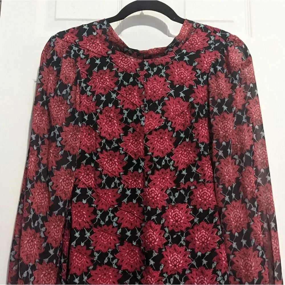 For Love & Lemons Clover Mini Dress Red Open Back